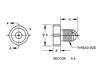 Schematic diagram of threaded plug for dimensional reference