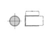 Schematic diagram of endcap for dimensional reference