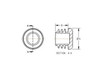 Schematic diagram of round tube insert for dimensional reference