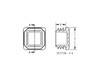 Schematic diagram of square tube insert for dimensional reference