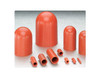 Collection of red, silicone caps