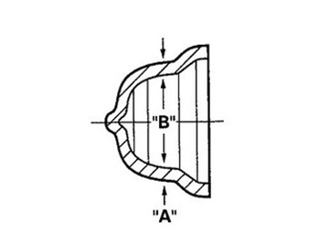 Schematic diagram of plus plug for dimensional reference