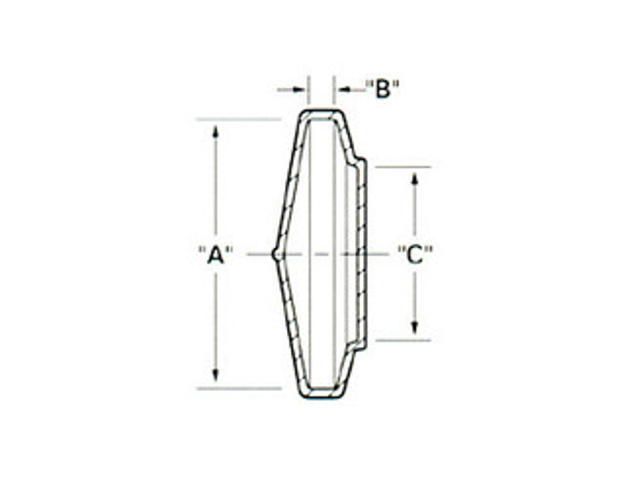 Schematic diagram of ASA flange cover for dimensional reference