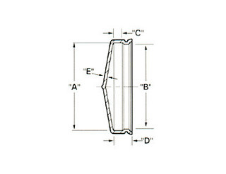 Schematic diagram of SR flange cover for dimensional reference