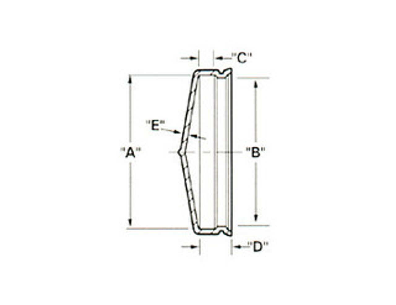 Schematic diagram of SR flange cover for dimensional reference