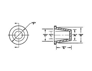 Schematic diagram of tapered plug for dimensional reference