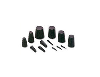 Collection of EPDM, tapered plugs