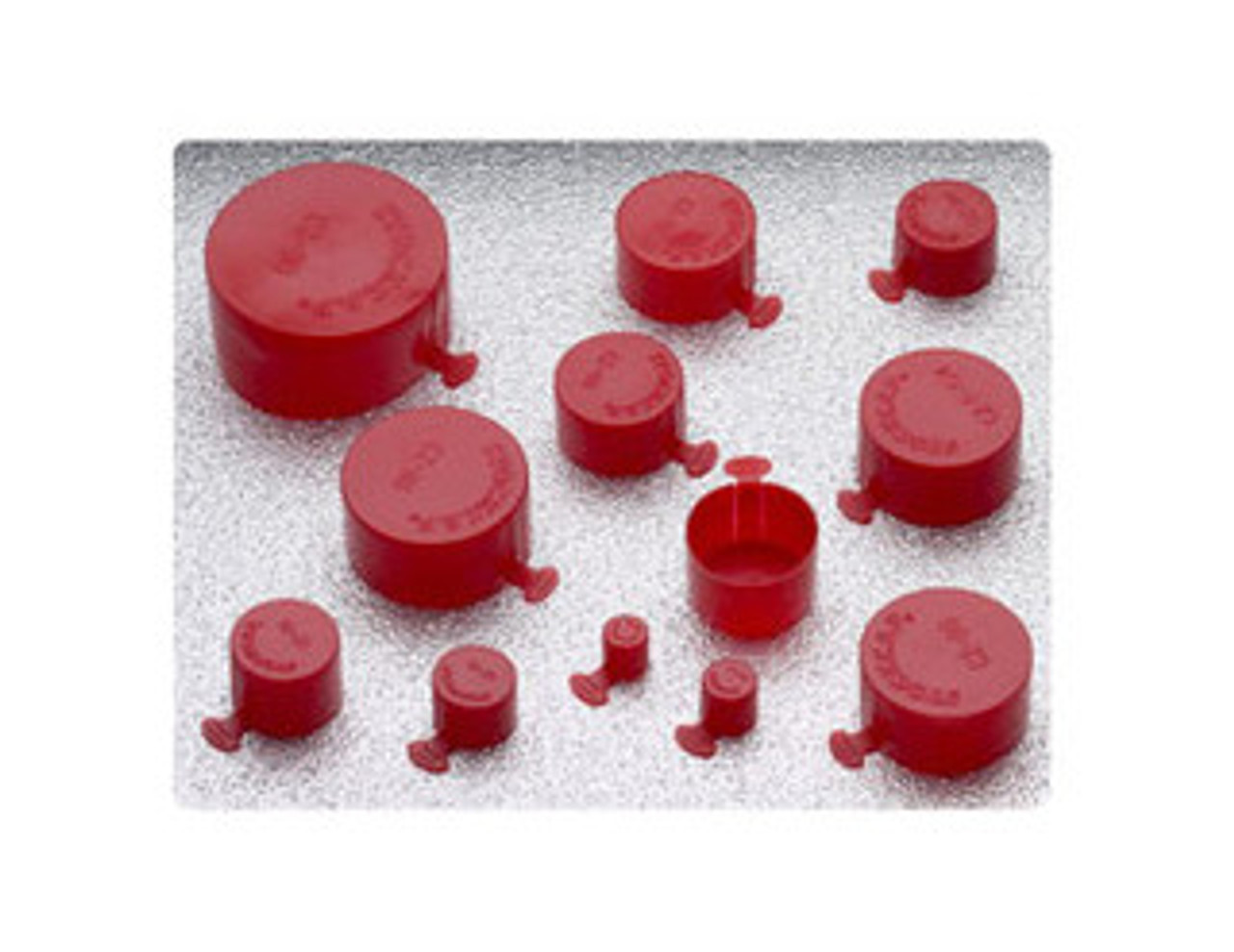 Collection of red, tear caps