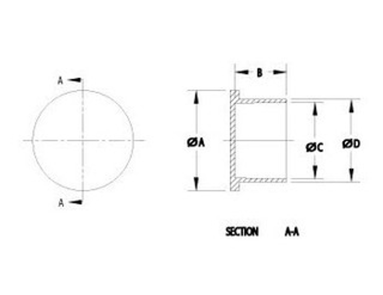Schematic diagram of electrical connector cap for dimensional reference