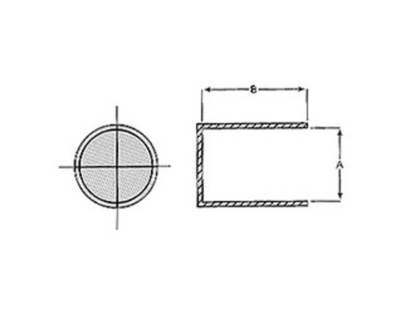 Schematic diagram of endcap for dimensional reference