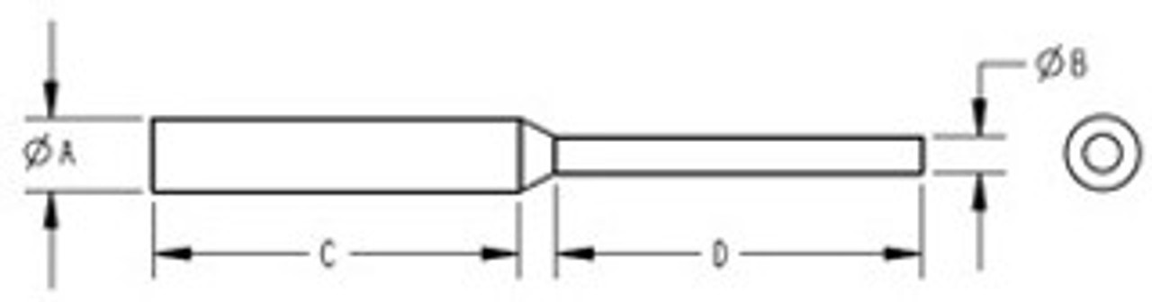 Schematic diagram of pull plug for dimensional reference