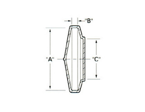 Schematic diagram of ASA flange cover for dimensional reference