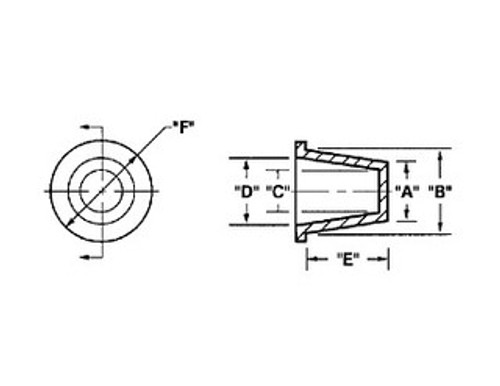 Schematic diagram of tapered plug for dimensional reference