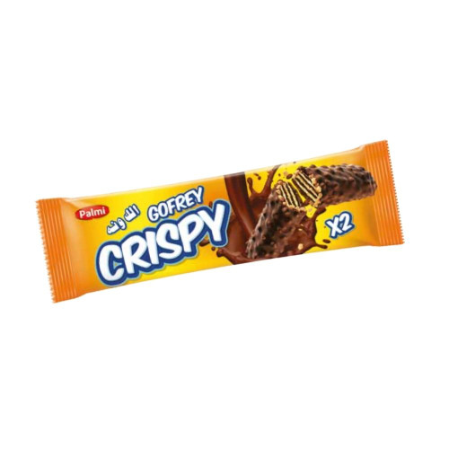 GOFREY CRISPY X2 Compound Chocolate Coated Wafer With Cocoa Cream And Rice Crunches