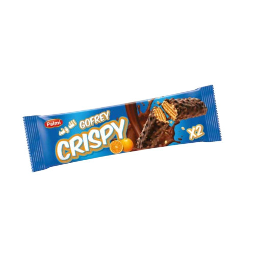 GOFREY CRISPY X2 Compound Chocolate Coated Wafer With Orange Flavored Cream And Rice Crunches