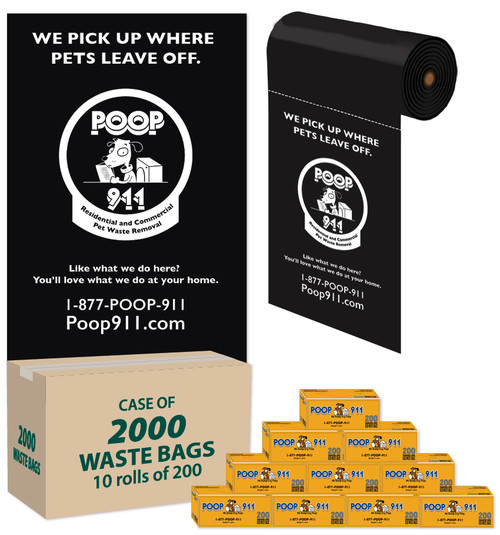Dog Waste Roll Bags – Case of 2000 Bags