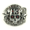 Rock Fashion Lucky 13 Tattoo Your Soul Skull Belt And Buckle 