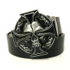 Rock Fashion Skull Celtic Cross Buckle and PU Leather Belt