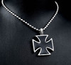 Rock Fashion Stainless Steel Classic Iron Cross Pendant 24in Necklace