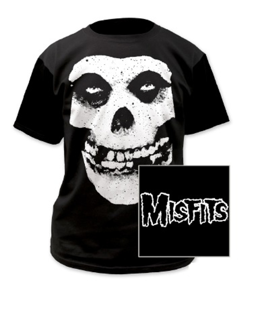 Misfits Skull And Logo T Shirt Free Ship
