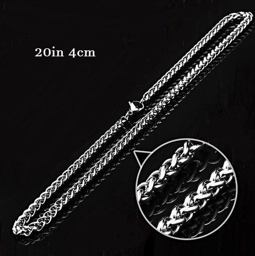 Men's & Women's S.S. Plait 4mm 20in Rope Chain Necklace