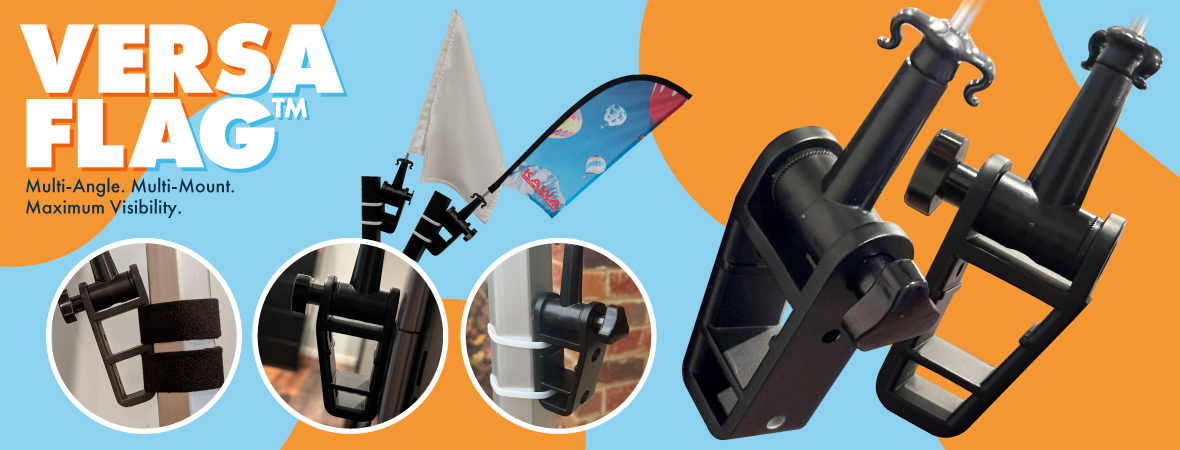 Multi Angle Multi Flag Multi Mount Mini Flag Pole Kit for Boats, Golf Cart, ATV, Point of Sale Displays