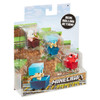 Minecraft ZOMBIE PIGMAN, DIAMOND STEVE & MOOSHROOM Minecart 3-Pack
