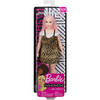 Barbie Fashionistas Doll 109 - Curvy with Pink Hair and Animal Print Dress in packaging.