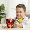 RESCUE TOOL: The fun and oversized Hot Shot converting toy robot features a fun, button-activated rescue tool, as seen in the Transformers Rescue Bots Academy animated series.