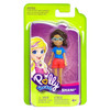 Polly Pocket 9cm SHANI Doll (Blue Cat Top) in packaging.