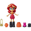 In a fresh and fun 3.75-inch size, this Sunset Shimmer mini doll is ready for big fashion adventures! Poseable doll has 5 points of articulation and comes with 7 fashion accessories.