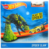 Hot Wheels SPIDER SLAM Track Set with Circle Trucker 1:64 Scale Die-Cast Car in packaging.