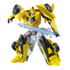 Bumblebee figure changes between robot and sports car in 7 steps.