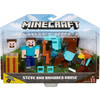 Minecraft Comic Maker STEVE AND ARMORED HORSE 3.25-inch Action Figure 2-Pack in packaging.