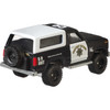 Approximately 1:64 scale, the 1985 Ford Bronco model measures around 8 cm (3 inches) in length.