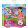 Barbie Club Chelsea Dress-Up Doll in Watermelon Costume in packaging.