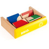 BRIO's Shape Puzzle is a clean and simple wooden spinning puzzle in the form of a hardback book. 