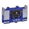 This Core Class Soundwave figure converts to G1-inspired cassette player mode in 8 steps and comes with missile blaster and shoulder cannon weapon accessories and non-converting Laserbeak mini cassette figure that can fit inside the Soundwave figure in cassette player mode.