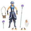 Masters of the Universe Masterverse Evil-Lyn comes with scepter and bag accessories, alternate head, plus 2 pairs of extra hands.