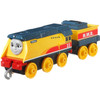 Durable, push along engine with die-cast metal and plastic parts.