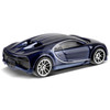 At approximately 1:64 scale, the '16 Bugatti Chiron measures around 7 cm (2.75 inches) long.