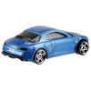 At approximately 1:64 scale, the Alpine A110 measures around 7 cm (2.75 inches) long.