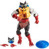 Stinkor comes with a shield, a pair of alternate hands, plus an alternate head with removeable mask.