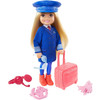 Chelsea™ doll loves trying on career roles just like her big sister, Barbie® doll!

