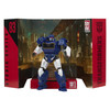 Removeable Backdrop: Removable backdrop displays Soundwave figure in the Cybertron Falls scene. Fans can use the backdrop and pose their figures in the scene with their own style.