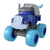 Blue & grey plastic vehicle measures around 3 inches (8 cm) long.
