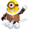Buildable Minion character with interchangeable parts, including coat, goggles, arms and feet.