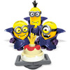 Three vampire-themed buildable Minion character figures with interchangeable parts, including cloaks, goggles, arms, feet and hair.
