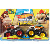 Hot Wheels Monster Trucks Super Mario DONKEY KONG vs BOWSER 1:64 Scale Vehicle 2-Pack in packaging.