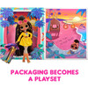 Package Becomes Playset: Each LOL Surprise OMG World Travel doll's packaging is a reusable playset.